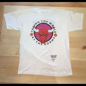 Vintage Chicago Bulls / Illinois Lottery short sleeve tee, white, size XL